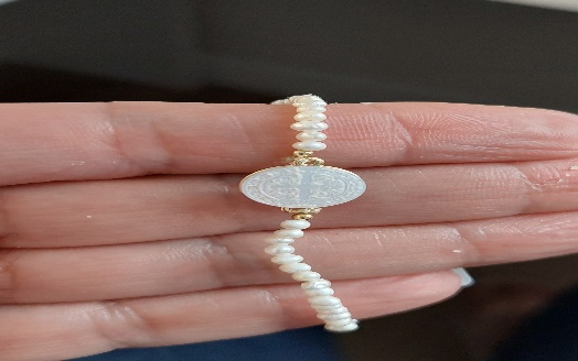 Cadena  San Benito Mediano 20Mm Con Circonia