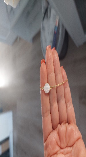 Cadena Virgen Milagrosa Extragrande  Azul Con Zafiro