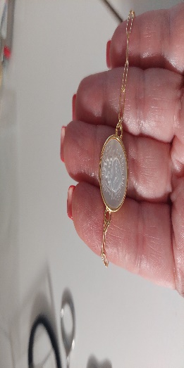 Pulsera Rosario  V.M Circon Con Perla