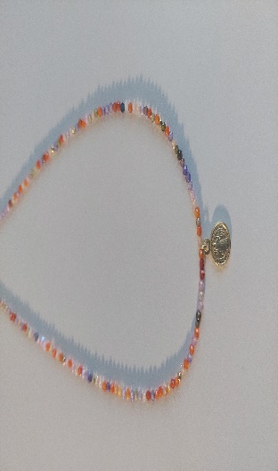 Collar Escapulario Enamel Turquesa