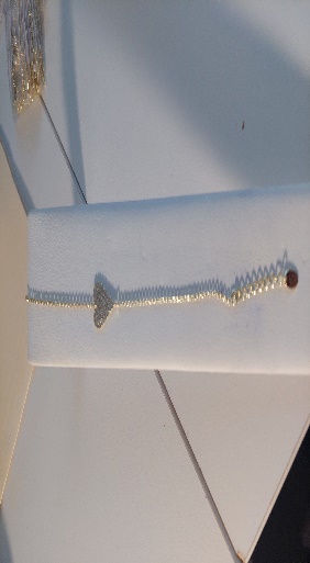 Pulsera De S Con Virgen Milagrosa Cuadrada Con Perla