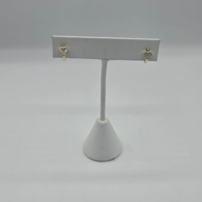 Argollas Corazon Circon Mini