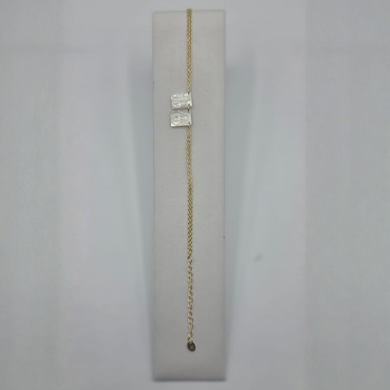 Pulsera Cadena Doble, Dijes Escapularios Pequen̈os 8x11mm