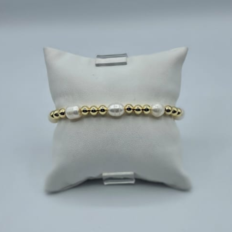 Pulsera Balin , Intercalada Con Perla