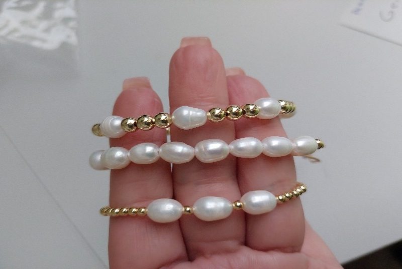 Pulseras De Mallas Con Swarovski Marron