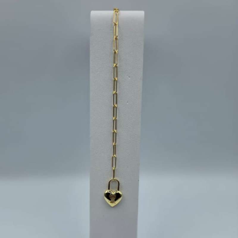 Pulsera eslabon, dije candado
