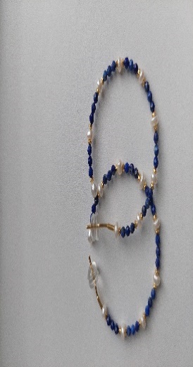 Argollas Cristal Gris  Final Con Perla