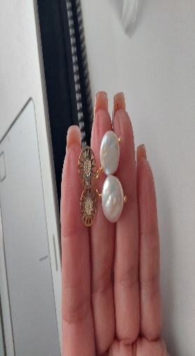 Argollas Cristal Negro  Final Con Perla
