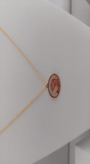 Collar Cristal Rojo V.M. Dorado Mas Cruz