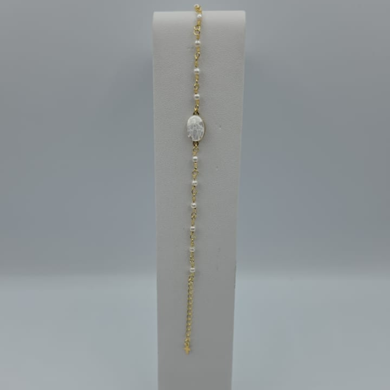 Pulsera  V.M. Mini Con Perla