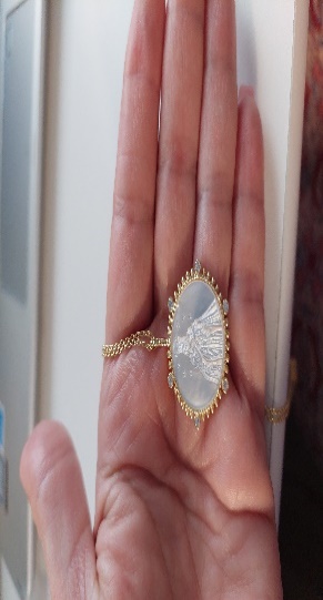 Cadena Dje Hongo Con Cristales Transparentes
