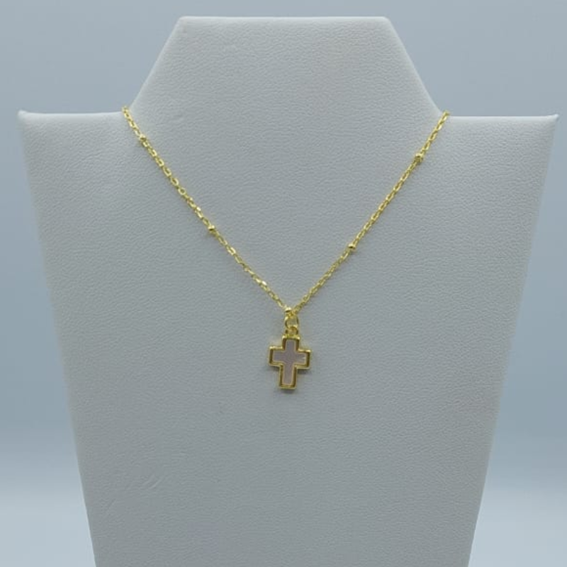 Cadena  Cruz Nacar Y Dorado