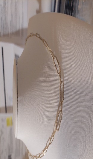 Collar Balin Dorado Cruz Azul