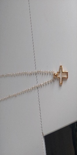 Collar Rosario   V.M Dorada G Con Perla