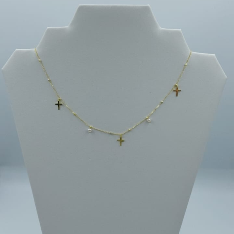 Cadena S Cruces Y Con Perla
