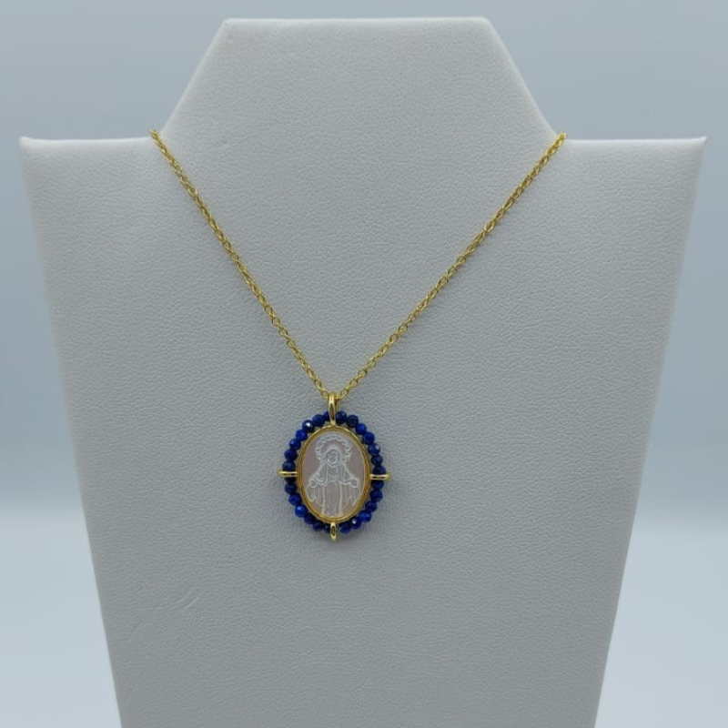 Cadena V.M.Mini  Azul Con Zafiro