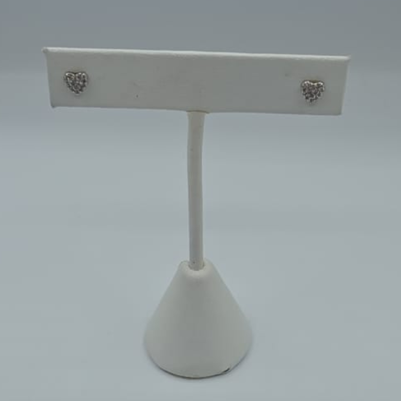 Zarcillo Corazon Circon Silver M