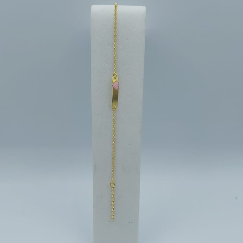 Pulsera Nina Corazon Rosado
