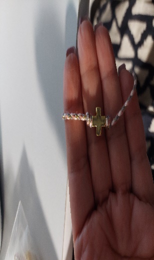 Pulsera Hilo Pastel  Cruz