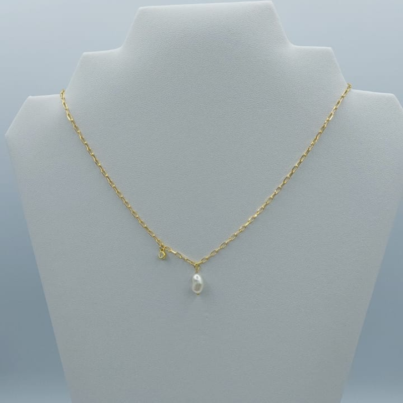 Cadena   Lag. Mas Cristal Con Perla